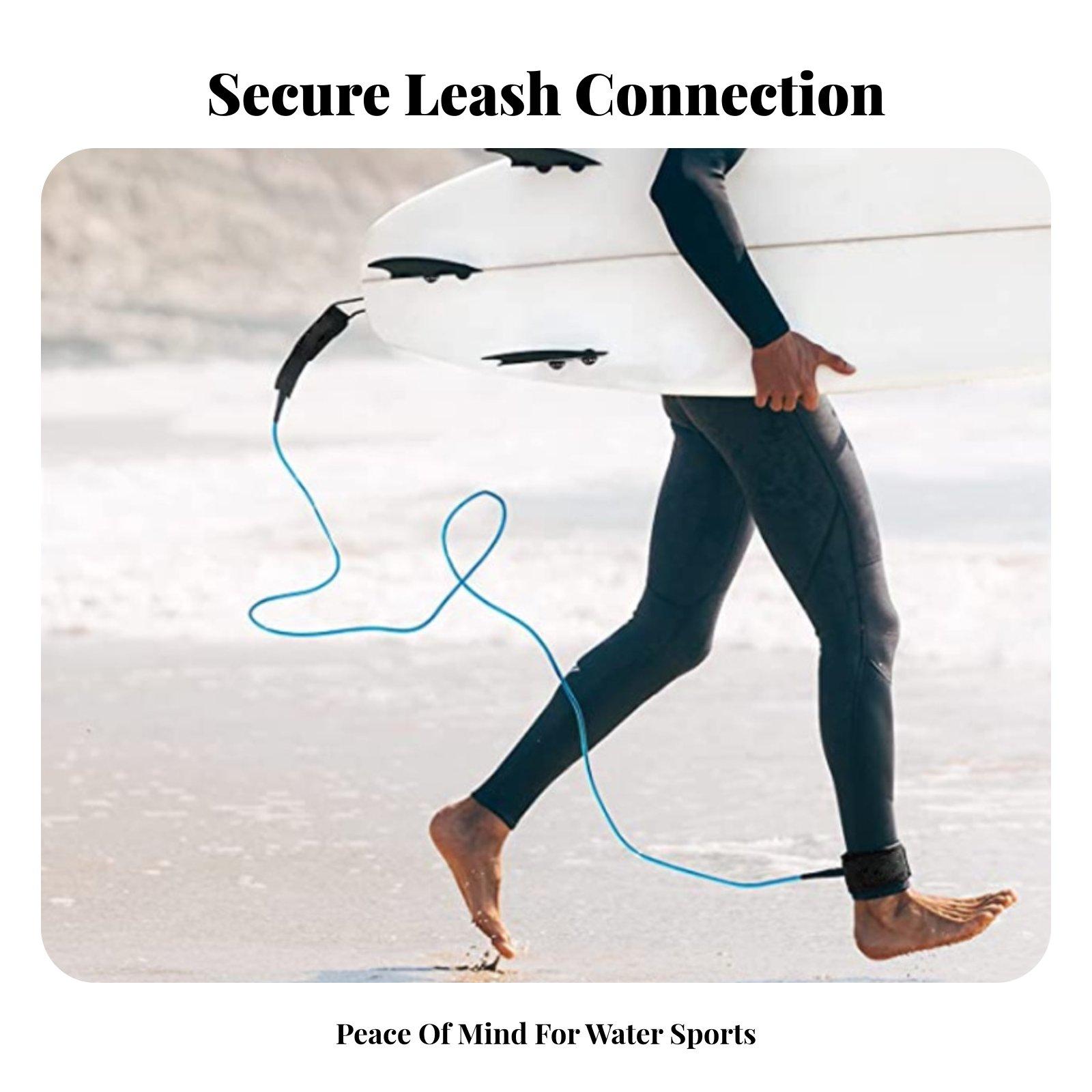 Surfboard Leash Ankle - Knot Free Surf Leash for Board
