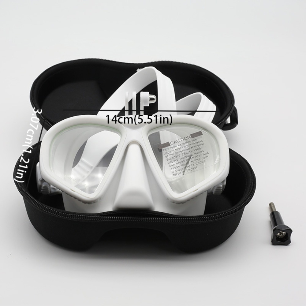Freediving Mask Set - Tempered Glass Freediving Mask Foldable Snorkel