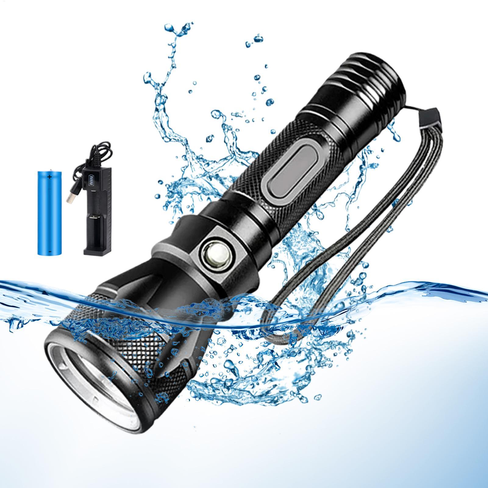 3-Mode Powerful Rechargeable W - огляд і ціна Underwater Flashlight