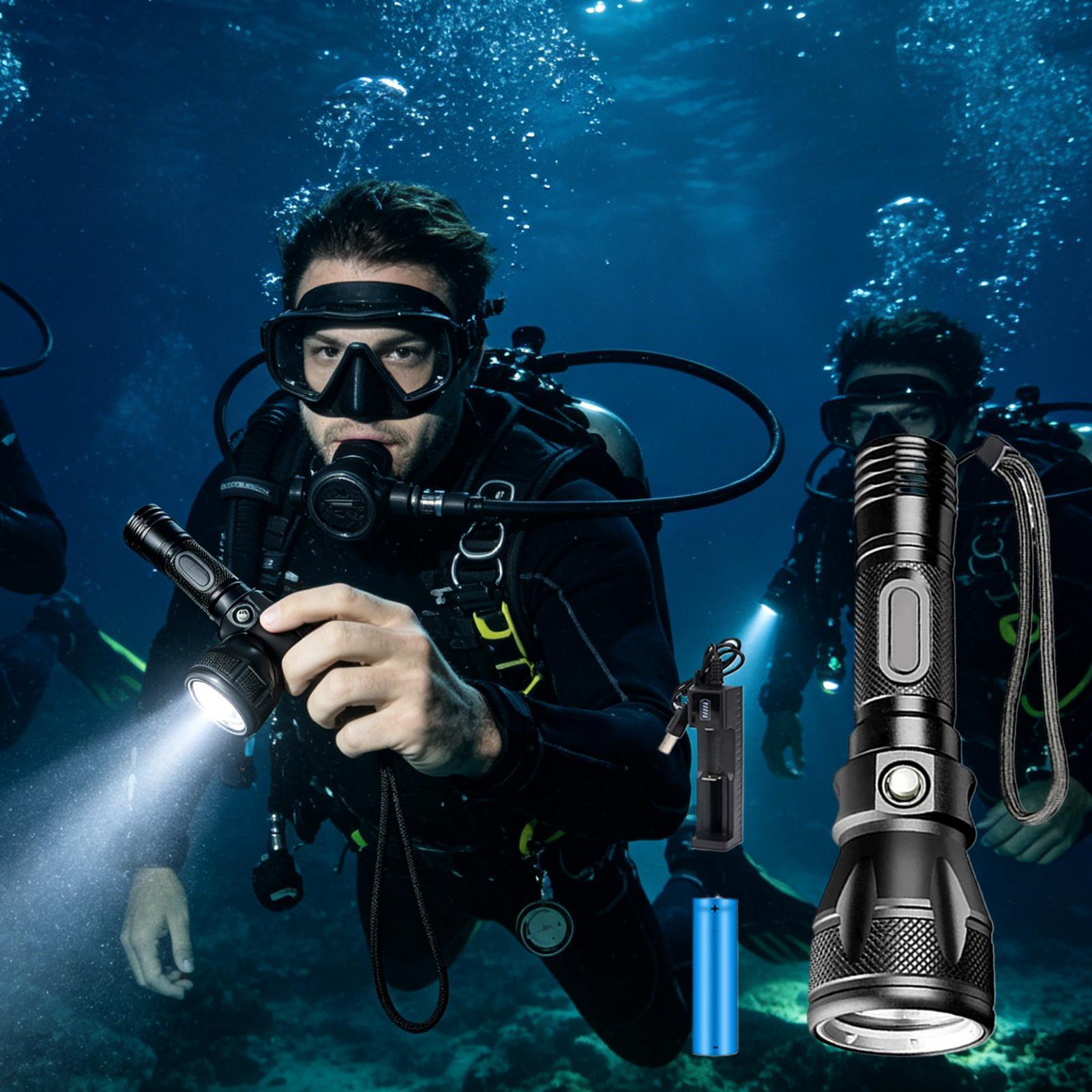 3-Mode Powerful Rechargeable W - огляд і ціна Underwater Flashlight