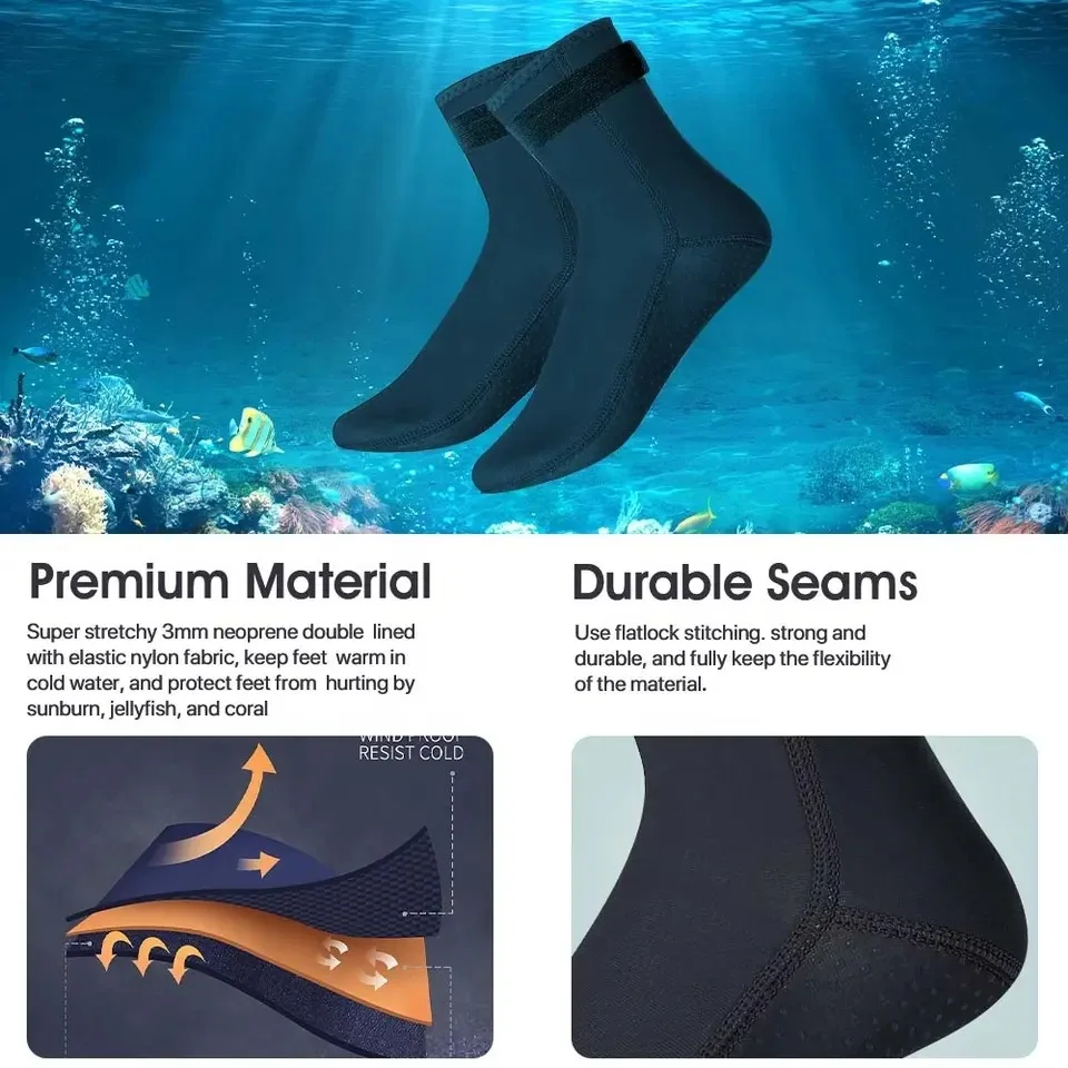 Neoprene Diving Socks 3mm Wets - огляд і ціна Wetsuit 3Mm Neoprene