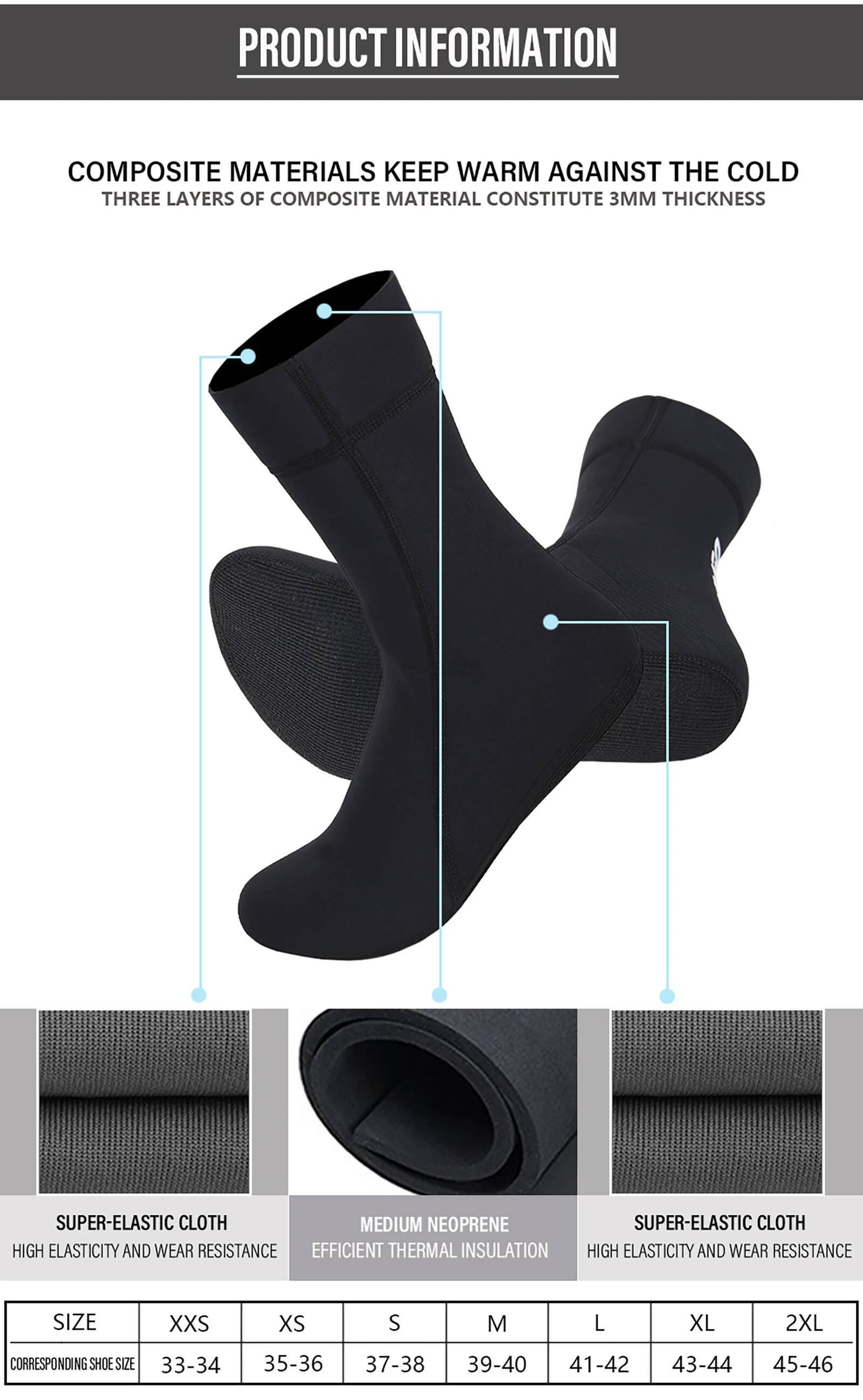 Socks Socks 1.5mm/3mm/5mm Beac - огляд і ціна Wetsuit 3Mm Neoprene