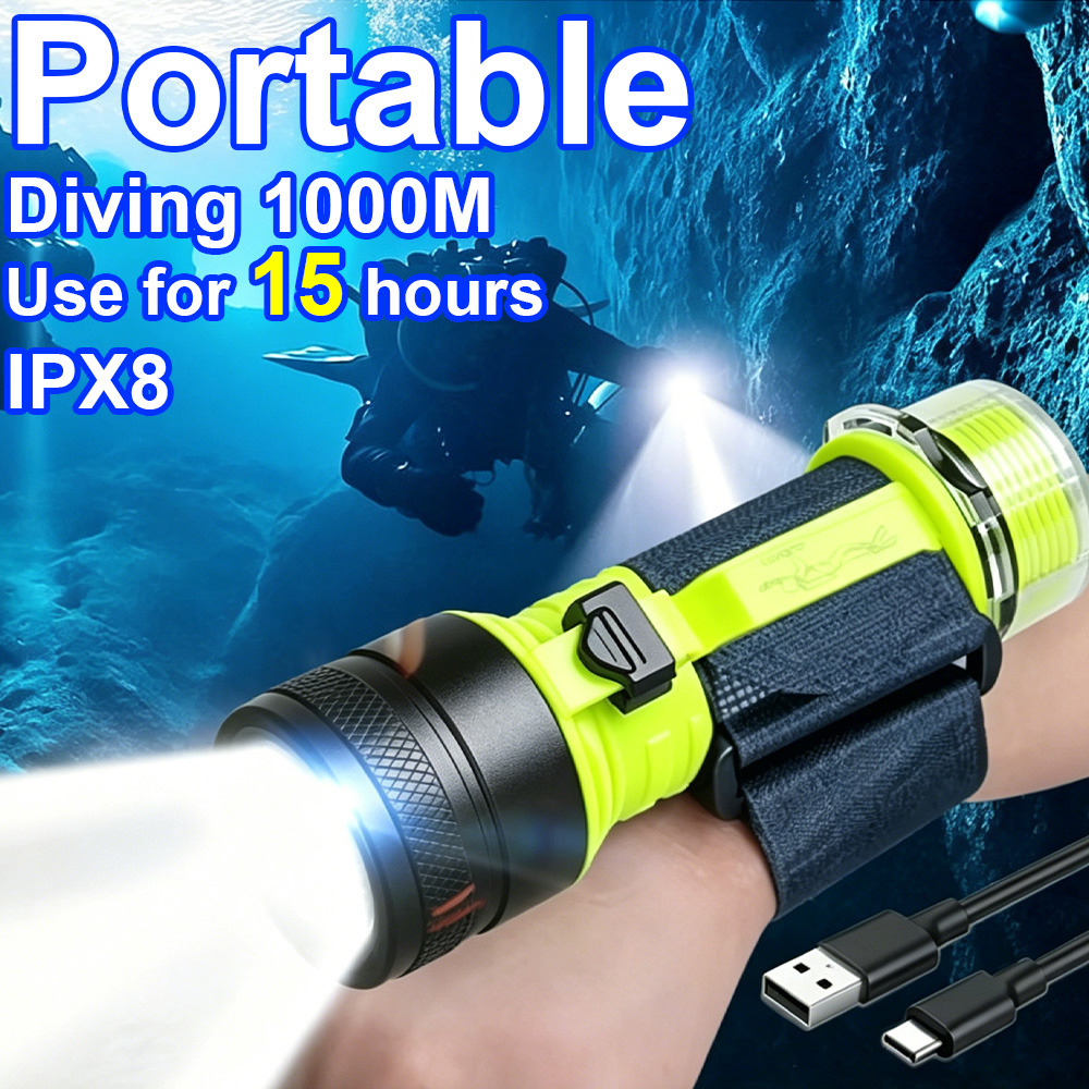 New Portable Professional LED  - огляд і ціна Underwater Flashlight
