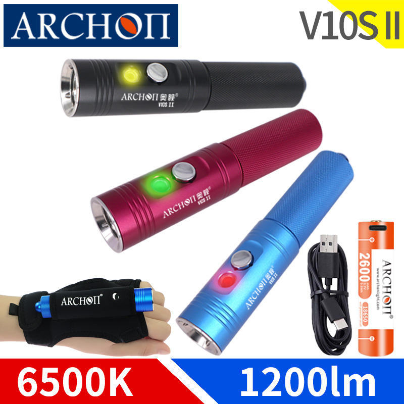 Archon V10s II Scuba Diving Li - огляд і ціна Underwater Flashlight