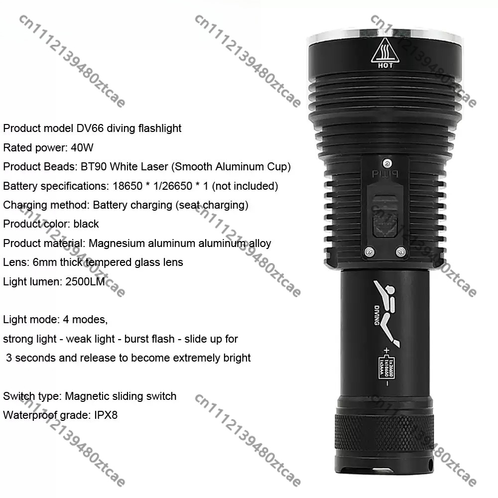 High Power White Laser Diving  - огляд і ціна Underwater Flashlight