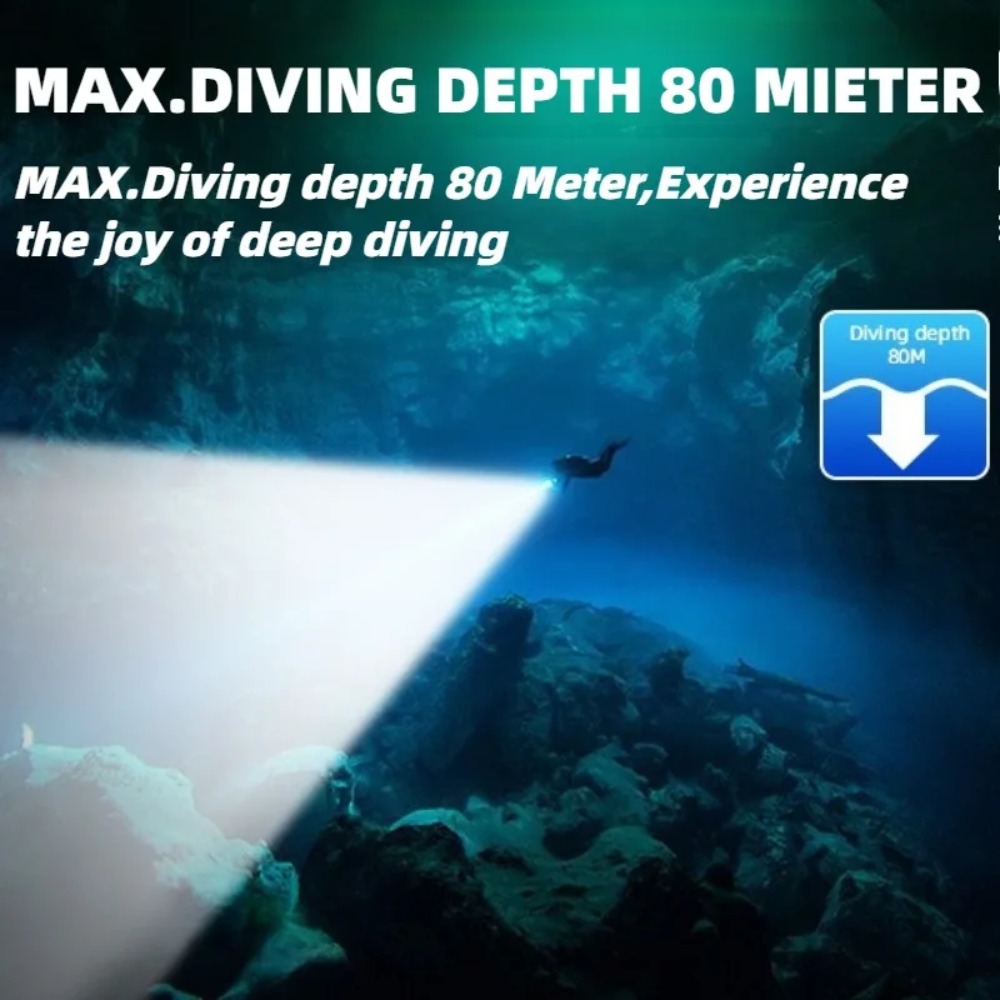Powerful Diving Flashlight Wat - огляд і ціна Underwater Flashlight