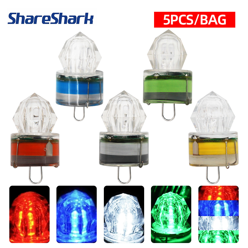 ShareShark 5pcs LED Fishing La - огляд і ціна Underwater Flashlight